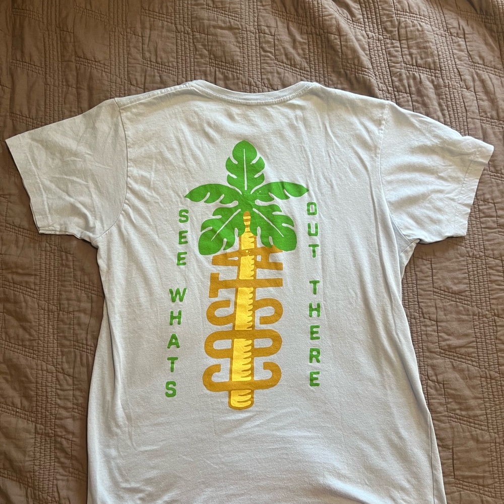 Costa Light Blue and Green Short Sleeve Tee